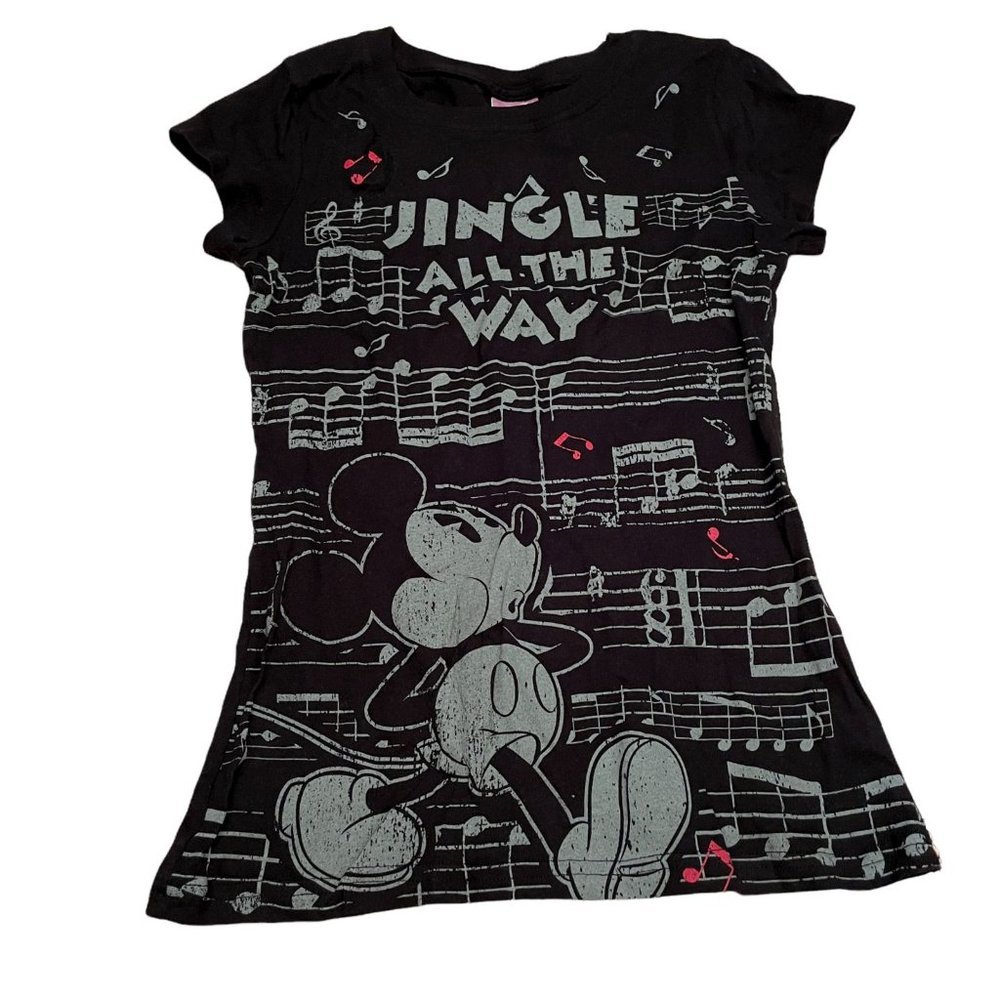 Disney Mickey Mouse Jingle All The Way Short Sleeve Shirt Child Size 3-5